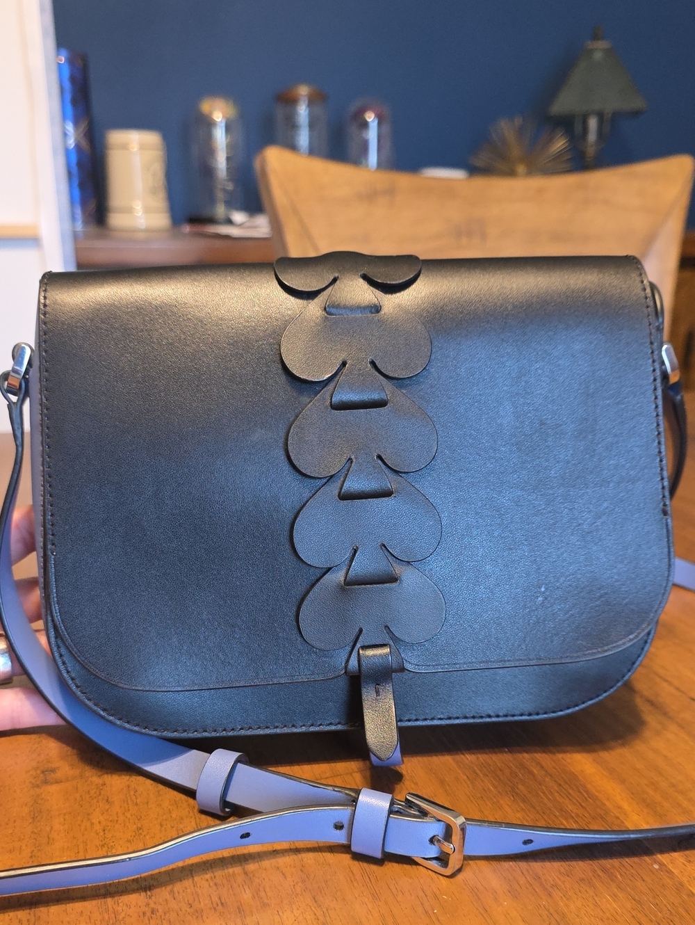 Kate Spade Nadine Woven Spade Medium Flap Shoulder Bag - Picture 2 of 16